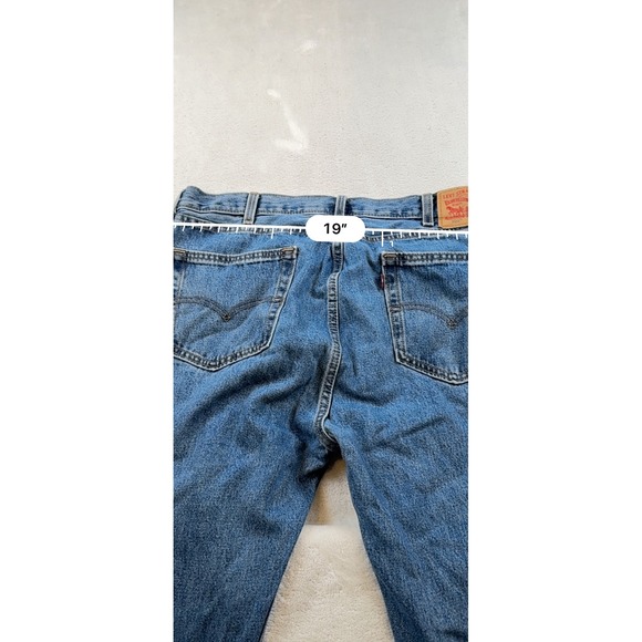 Levi's 505‎ Regular Fit Jeans Mens W38 L34 Blue Denim Pants Classic - Picture 8 of 9
